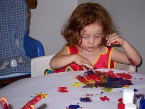 finger arm painting