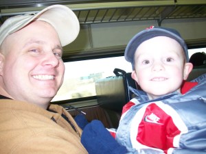 Daddy and Burke on the Train