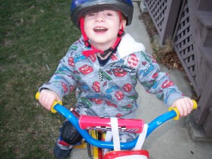 Burke Riding His Bike