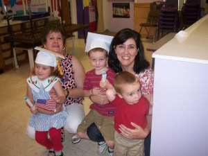 Posing with Mrs. Teachers and Logan