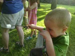 "Do you think this stick is long enough?"