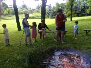 "Ah! It's on fire!!"